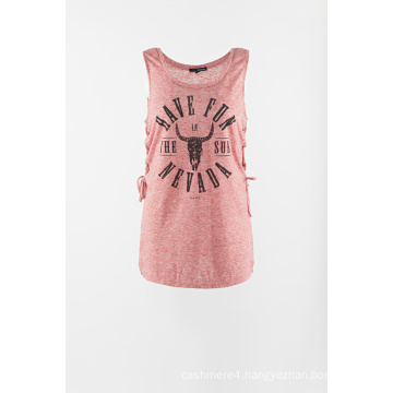 Single jersey sleeveless T shirt